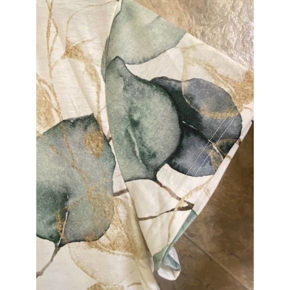 NoraCora Maxi Shirt Dress Women’s‎ Sz M White Floral V-Neck Short Sleeve - Picture 7 of 12